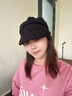 蘭蔓婭化療后帽子女士夏薄款光頭帽時(shí)尚鴨舌帽遮白發(fā)蕾絲堆堆帽鏤空包頭 黑色 均碼54-60CM有松緊 曬單實(shí)拍圖
