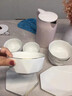 雁懷 家用米飯碗陶瓷碗鉆石描金小碗簡約北歐陶瓷餐具碗碟套裝可微波 鉆石金邊8英寸盤6個(gè)裝 曬單實(shí)拍圖