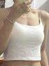 莀楚小細吊帶背心女內搭夏季新款修身美背不帶胸墊露臍短款上衣可外穿 白色 M 曬單實(shí)拍圖