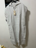 無(wú)印良品 MUJI 女式 麻 水洗 開(kāi)領(lǐng)半袖連衣裙 女裝漢麻裙子夏季 BC2JLA4S 米白色條紋 M 160/84A 曬單實(shí)拍圖