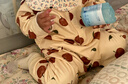 OAK FAMILY秋冬新品寶寶長袖對襟連體衣新生嬰兒包屁衣爬服0-2歲 小蘋果-連體衣 90cm 曬單實拍圖