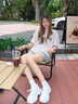 CAMILA KSENIA老爹鞋女士2025新款鞋子時尚百搭夏季小白鞋透氣厚底增高運動女鞋 白色 36 曬單實拍圖