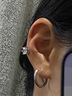 詩筠（SHIJUN）痞帥百搭男防堵耳釘s925TWOLEAVES銀六爪歐美風(fēng)嘻哈鋯石hiphop 8mm / 單只 曬單實拍圖