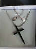 十尚美地鈦鋼十字架項鏈男潮款女毛衣鏈掛件免費刻字嘻哈軍牌飾品情侶吊墜 堅固配60cm盒子鏈 曬單實(shí)拍圖