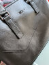 法国COW男包商务公文包 男士时尚休闲手提包单肩斜挎电脑包旅行背包 C-8610公文包 黑色 实拍图