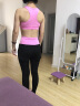 群莎（QUNSHA）瑜伽服套装女新款显瘦速干吸汗训练跑步健身房训练营运动套装女 紫色短袖+紫色长裤+黑色文胸 S码推荐 80-95斤 实拍图
