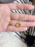 中國黃金（CHINA GOLD）莫比烏斯環(huán)黃金項鏈女足金吊墜鎖骨鏈七夕情人節(jié)禮物送女朋友老婆 莫比烏斯環(huán)吊墜【贈S925銀鏈】【紀(jì)念品】 曬單實拍圖