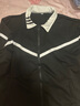 FOX.G夾克男士外套春秋款夏季秋季男裝秋裝休閑黑色寬松衣服女士情侶款 翻領(lǐng)寬松白條拼接黑色外套 XL 【建議125-140斤】 曬單實(shí)拍圖