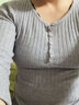 歐貝汐春秋冬新款洋氣修身長(cháng)袖內搭毛衣百搭低領(lǐng)打底針織衫女士 灰色 均碼 曬單實(shí)拍圖