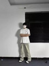 潮韓都新款牛仔褲男款春夏季拼接褲子男士高街vibe窄版休閑褲直筒微喇褲 3032黃泥色 XL 曬單實拍圖