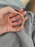 中國黃金（CHINA GOLD）足金鐲子星點手鐲女士黃金手鐲手環(huán)車七夕情人節(jié)禮物送女朋友老婆 【空心加厚】56圈號 約5.3g 曬單實拍圖