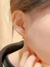中國黃金（CHINA GOLD）碎碎冰黃金耳環(huán)女士足金滿(mǎn)天星耳圈老婆生日禮物中秋節禮物送女友 滿(mǎn)天星足金耳環(huán) 約1.6g【一對】 曬單實(shí)拍圖