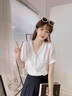 燕潯短袖t恤女2025年夏季新款雪紡休閑T恤寬松顯瘦百搭上衣職業(yè)女裝 圖色 L 95-120斤 曬單實(shí)拍圖