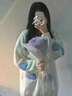 閃動(dòng)少女（SHANDONGSHAONV）奶fufu的毛衣新款韓版寬松套頭女學(xué)生云朵秋冬日系溫柔設計感針織 白色繡云朵毛衣 S （建議75-90斤） 曬單實(shí)拍圖