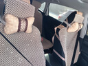 汽車(chē)頭枕護頸枕汽車(chē)靠枕車(chē)用頭枕車(chē)枕頭夏季車(chē)內用品頸枕 靠枕脖子小車(chē)用護頸枕冰絲一對裝 明翠直條冰絲頭枕對裝-米色 曬單實(shí)拍圖