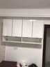博翼實(shí)木廚房吊柜墻壁柜掛墻式置物柜衛生間浴室儲物柜亞克力陽(yáng)臺吊柜 白色款 四門(mén)帶底柜長(cháng)140寬32高80 曬單實(shí)拍圖