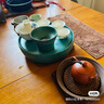 領(lǐng)藝日式創(chuàng  )意陶瓷茶盤(pán)家用簡(jiǎn)約功夫儲水茶托盤(pán)圓形干泡小型不含茶具 綠松銀杏小號 曬單實(shí)拍圖
