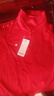 啄木鳥(niǎo)（TUCANO）長(cháng)袖t恤女洋氣春秋新款上衣打底衫中年媽M媽裝翻領(lǐng)修身polo衫 LZH-139-紅色【低價(jià)】 M 【建議100斤內】 曬單實(shí)拍圖