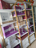 束尋超市貨架 輕奢展示架美甲展示柜產(chǎn)品貨架美容院置物架貨架 長(cháng)150寬30高200【金架+白板不帶柜 曬單實(shí)拍圖