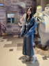 LAGOGO短款翻領(lǐng)牛仔外套女拉谷谷春秋新款美式復古寬松休閑上衣 深牛仔藍(N2) L 曬單實(shí)拍圖