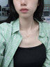 Eoth18K金一路一鹿有你項鏈女生鎖骨鏈彩金鉆石吊墜送女友生日禮物 18K金一路有你鉆石項鏈+證書 曬單實拍圖