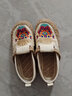 娟的絹 刺繡民族風(fēng)女鞋復(fù)古手工布鞋亞麻透氣一腳蹬懶人女單鞋繡花布鞋 米色 37 曬單實(shí)拍圖