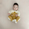 幼歌（YOUGE）嬰幼兒軟萌童趣繡花柔軟動(dòng)物爬服寬松舒適軟綿連體衣潮 鵝黃小雞 80cm 曬單實(shí)拍圖