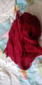 達芬奇密碼110cm純色加大真絲紅絲巾100桑蠶絲秋冬季女士披肩送母親媽媽禮物 酒紅 曬單實(shí)拍圖