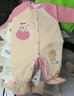 嬰兒冬款連體衣夾棉冬裝外套秋冬季連腳棉服新生衣服冬天棉衣薄棉 S350輕軟薄棉粉色 73cm 6-10個(gè)月寶寶 曬單實(shí)拍圖