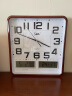 康巴丝（Compas）挂钟客厅 万年历温湿度时钟 简约石英钟表挂墙C2983 咖木 37cm 实拍图