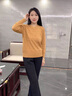 羅蒙（ROMON）早秋針織衫女新款2024秋季媽媽洋氣低領(lǐng)毛衣打底衫秋冬毛衫上衣女 駝色 M 100-110斤 曬單實(shí)拍圖