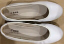 路施南護士鞋女軟底透氣春夏季醫(yī)護工作鞋平底白色坡跟單鞋美容師工裝鞋 白色181-280平底2.5cm 35 曬單實拍圖