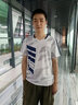 圣希奴（SaintsYno）2025新款夏季韓國羽毛球服套裝男女款夏季短袖運(yùn)動訓(xùn)練比賽服定制 7510B白藍(lán)女套裝(黑裙) XL 曬單實拍圖