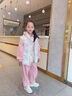 FNJ KIDS女童套裝冬季新款洋氣中大童加絨加厚衛衣兒童馬甲三件套潮 A01粉色 150 （建議身高140-150cm） 曬單實(shí)拍圖