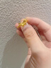 是你黃金蝴蝶戒指女士足金指環(huán)輕奢小眾生日情人節禮物送女友老婆 足金蝴蝶結戒指+品牌禮盒 金重約2.7g 曬單實(shí)拍圖