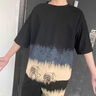 gxmy短袖t恤套裝男士新款日版潮牌印花體恤夏季一套休閑運(yùn)動(dòng)衣服夏裝 黑色 【短袖+短褲】 S 【70-85斤】 曬單實(shí)拍圖