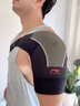 李寧（LI-NING）護肩膀單只裝肩托籃球羽毛球健身訓練康復可調節透氣加壓固定帶 穩固肩部/雙重加壓【右手款】 曬單實(shí)拍圖