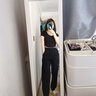 CHUU辣妹小背心女2025秋夏季新品短款拼色修身別致設(shè)計(jì)工字吊帶 黑色魚骨版 均碼 曬單實(shí)拍圖
