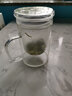 禾艾蘇（heisou） 玻璃杯帶過(guò)濾內膽泡茶杯辦公杯三件套杯時(shí)尚水杯耐熱玻璃杯子 直身杯450ml 曬單實(shí)拍圖