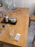 閑情雅舍實(shí)木茶桌茶臺一體桌整塊板原木新中式泡新辦公室茶幾桌椅大板茶桌 【整板8公分加厚自然邊】 整板松木款 160cm單桌不送禮包 曬單實(shí)拍圖