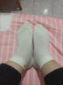 浪莎純棉女士襪子女短襪春夏季薄款透氣網(wǎng)眼短筒日系全棉襪白色 曬單實(shí)拍圖