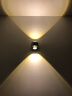 得利来（DOLILO）LED水晶球镜画灯明装射灯照画灯水晶壁灯铝材背景墙灯双头水晶  3W暖+3W暖 实拍图