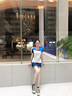 DUBLS夏季新款羽毛球服女裝套裝運動衣服裝男比賽訓(xùn)練速干透氣短袖褲裙 931B黑白女+ZK013黑褲裙 L 曬單實拍圖