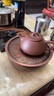一紀（KAZUNORI）茶盤茶臺家用茶具托盤黃銅小茶臺瀝水儲水茶海銅干泡臺紫砂壺托 手工銅壺承茶洗（小號） 曬單實拍圖