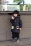 康博童裝男童羽絨服2024冬季新款兒童加厚保暖中長(zhǎng)款連帽女童童裝外套 黑色 120 曬單實(shí)拍圖