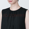 無(wú)印良品 MUJI 女式強捻無(wú)袖連衣裙女裝連身裙子夏季純棉全棉長(cháng)裙BC2JNC4S 黑色 S (155/80A) 曬單實(shí)拍圖