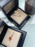 蕭邦（Chopard）明星同款項鏈女珠寶飾品18k金鎖骨鏈吊墜禮物官方正品 紅玉髓18K玫瑰金 (370-410mm) 曬單實拍圖