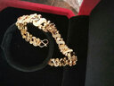 千影珠寶黃色金手鏈女款玫瑰花朵仿金鏤空款結婚飾品首飾送禮物送朋友送親人 0.15防偽品牌標簽標價(jià)1300 曬單實(shí)拍圖