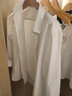 卡度頓長(cháng)袖襯衫男春秋季韓版商務(wù)休閑純色白襯衣男青少年職業(yè)工裝上衣服 白色 2XL 曬單實(shí)拍圖