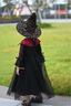 安妮優(yōu)兒萬(wàn)圣節兒童服裝女童cosplay角色裝扮魔法女巫吸血鬼化妝舞會(huì )派對 裙子+帽子 130 曬單實(shí)拍圖